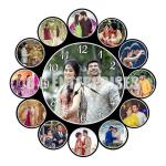 Wooden Wall Clock Photo Frame